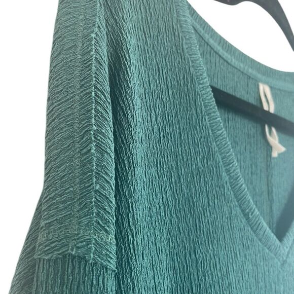 by Anthropologie Teal Textured Blouse - Picture 4 of 9